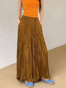 MANMI | High Waist Loose Comfortable Pleated A-line Stylish Dress