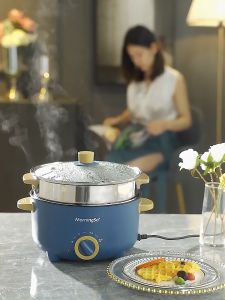 ⭐BIGMAYO⭐ [24cm] 3L Electric Multi Cooker Steamer Tray Multifunctional Fry Soup Pot / Steamboat Pot Electric Rice Cooker Pot