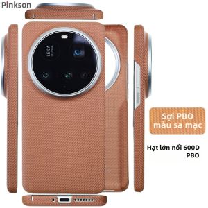 pinkson | Ốp Lưng Sợi Aramid Mỏng Toàn Diện Bề Mặt Nhám Cao Cấp Chống Sốc Tản Nhiệt Cho 17 Pro Max 15 Ultra