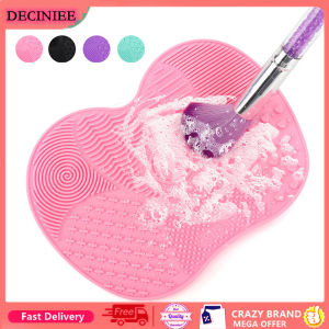DECINIEE Scrubbing Pad Cosmetic Brush Cleaning Pad Silicone With Suction Cup Apple Cleaner Cleaning Scrubbing Pad Beauty Supplies