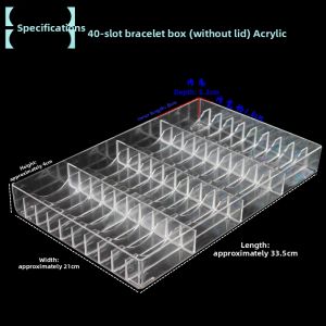 Acrylic Jewelry Storage Box Display Case High Translucent Multi-grid Buddha Beads Jade Pendant Fashion Jewelry Organizer
