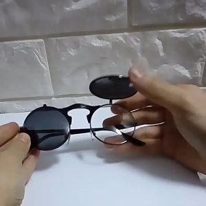 BELI 2 PASTI DAPAT POTONGAN🔥FX Store - Kacamata Hitam Fashion Steampunk Vintage Retro Classic Double Frame - kacamata dobel frame - kacamata gaya vintage -  kacamata gaya retro -  kacamata frame ganda fashionable - kacamata hangout - kacamata nongkrong