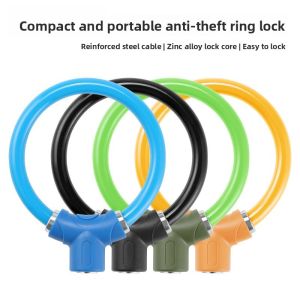 Bicycle lock riding equipment bold electric bicycle lock portable ring key color anti-theft lock riding accessories