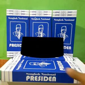 SONGKOK PECI KOPIAH PRESIDEN HITAM POLOS TINGGI 9 CM MURAH GROSIR TERMURAH