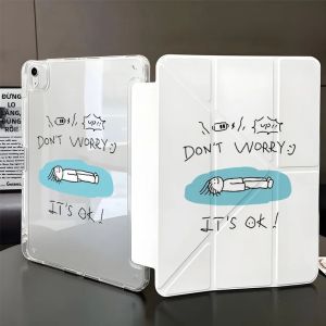 Ốp iPad Lazy Lines Hàn Quốc Dành Cho Pro Air M5 M4 M3 M2 11th A16 12.9 10.9 Mini Tương Thích Với Nhiều Kích Cỡ - Vỏ/Bao Da Bảo Vệ