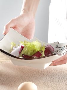 Creative Irregular Shape Ceramic Dinnerware: Personalized Farmhouse Dining Utensils