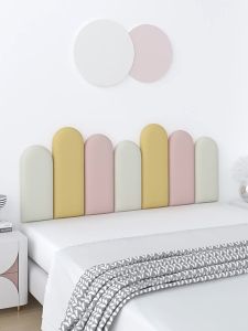 3D Kids Room Tatami Bed Baby Anti-collision Pad Self-adhesive Headboard Background Wall Waterproof Stickers Environment-friendly Tasteless DIY Home Decor Wallpaper Kindergarten Anti-collision Wall Stickers