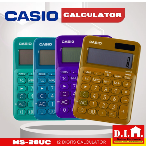 Do It Home Casio MS-20UC 12 Digits Calculator Colored Desk Type
