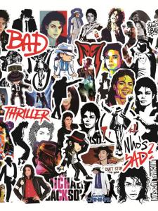 Decorative Waterproof MJ Michael Jackson Stickers Luggage Notebook Computer iPad Mobile Phone Case Protection Cute Sticker