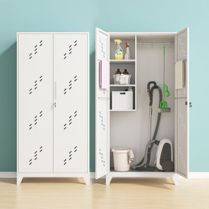 Outdoor Balcony Storage Cabinet Modern Simple Style Waterproof Sun Protection Mop Cabinet Classroom Trash Can Cabinet Home Use