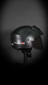 Keith Cruiser Motorcycle Helmet with Smoke Tinted Visor Malaysia Sirim Approved/Topi Keledar Separuh