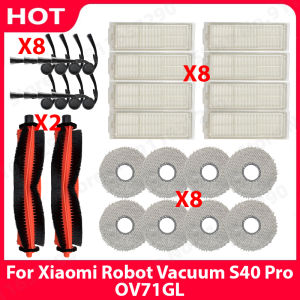 Roborock | For Xiaomi Robot Vacuum S40 Pro OV71GL Vacuum Cleaner Replacement Spare Parts Main Side Brush HEPA Filter Mop Cloth Accessories