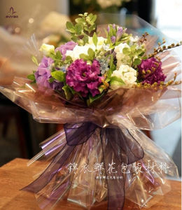 Color Ink Rolls Jelly Mask Beautiful Transparent Plastic Roll Paper OPP Color Glass Paper Flowers Dacal Paper Waterproof Paper