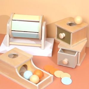 [SG Seller] Montessori Wooden Toys Early Education for Infant Toddlers 8-24 Month Baby Learning - Shape Sorter