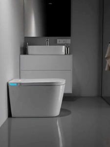 Automatic toilet: built-in water tank automatic flap automatic flush female cleaning disinfection night light