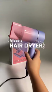 Hair Dryer Foldable Blower Negative Ion Care Blue Light Hair Dryer Strong Power Low noise travel