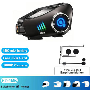kebidumei | Q28 Motorcycle Helmet Headset 1080P Video Dashcam Wifi Camera Recorder DVR Earphone Wireless Handsfree Call Bluetooth Headphone