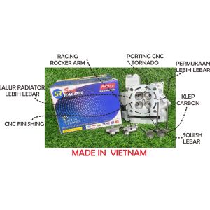 SUPER HEAD YAMAHA JUPITER MX & VIXION SIZE 24/27 PORTING CNC SUM RACING