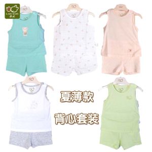 Áo Ba Lỗ Dệt Kim Cotton Mỏng Mùa Hè Không Tay Cho Bé Trai Và Bé Gái Labi Baby Áo Ba Lỗ Và Quần Ngắn Thoáng Khí Thoải Mái
