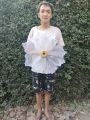 Kelopak Bunga Dekorasi Pelaminan model bunga sepatu /Artificial Flower / Kap Bunga Dekorasi / Bunga Hias / Giant Flower Premium / bahan kain organdi Organza. 