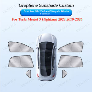 For Tesla Model 3 Y Juniper Highland 2025-2017 Upgraded Sunshade Side Window Shade Cover Windshield Sun Visor Privacy Camping
