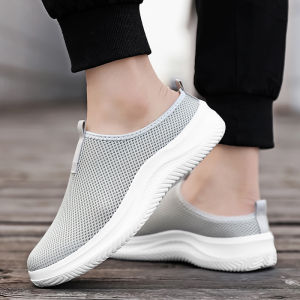 Men Casual Shoes Slip-On Half Slippers Running Shoes Men Plus Size Sport Shoes Lightweight Comforty Breathable Walking Sneakers