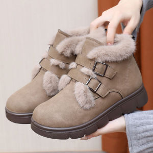 Giày Bốt Đi Tuyết Mùa Đông Đế Dày Đế Mềm Thời Trang Giày Bốt Cotton Phong Cách Mella Cho Nữ