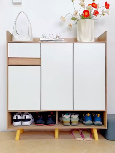 Lemari Sepatu Kayu Multifungsi Minimalis Organizer Sepatu Lemari Sepatu Multifungsi Dengan dan Hemat Ruang Rak Sepatu Susun Tertutup Anti Debu Kayu Kuat Tebal Kokoh Rak Tas Serbaguna