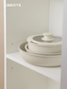 CAROTE  Non Stick Frying Pan kitchen Detachable Cookware Set PFOA FREE Handle Removable All Stove Induction