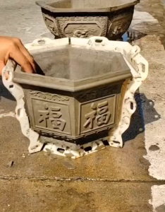 Khuôn đúc chậu lục giác 25 và chân đôn (khuôn chậu ABS có lòng trong) [đọc kỹ mô tả trước khi mua]