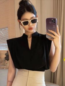 เสียงไดอาร์ชันแฟสาว Short-sleeved Blouse Sleevelettes สไตล์วินวัน เนื้อผ้าเทลส์แขนโพลีเอสเตอร์ เลี่ยมท่านยุ่งอยู่ระดับชายครับ ทรงหลวมพุ่ย