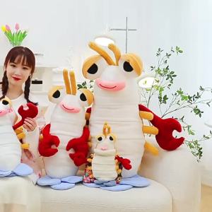 Popular Lobster Plush Toy 30cm-105cm Large Size Internet-Famous Doll Childrens Holiday Gifts Bed Sleeping Ragdoll Birthday Gift Holiday Gift
