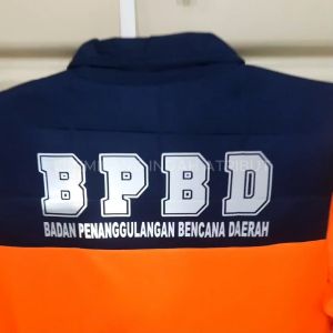 Kaos BPBD Orange Dongker Bahan Dryfit Sablon Scotlight