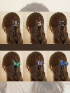 NING ZHOU | Elegant Crystal Butterfly Hair Clamp
