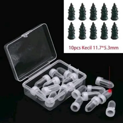 10Pcs Sekrup Skrup Paku Tambal Ban Tubeless Vacuum Alat Perbaikan Ban Roda Tubeless Yang Cocok Tyre Tire Repair Nail Karet Nails Tambal Ban Motor Mobil