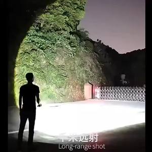Powerful LED Flashlight with Battery Display Rechargeable Light Telescopic Zoom Torch Lamp Outdoor Camping Fishing Lantern
