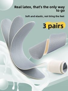 MICUI | Latex Insoles Slip Resistant Soft Sole Breathable Sweat Absorbent Odor Free