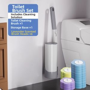 KEKESHANGJIA | Wall-Mountable Toilet Brush with Replaceable Heads