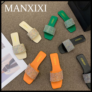 MANXIXI Women Fashion Sandals Big Size Beautiful Shining Pearls Slippers (Size 35-42)