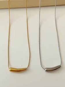 Kalung Titanium Wanita Tabung Kopong Terbaru: Kalung Anti Karat Tidak Luntur