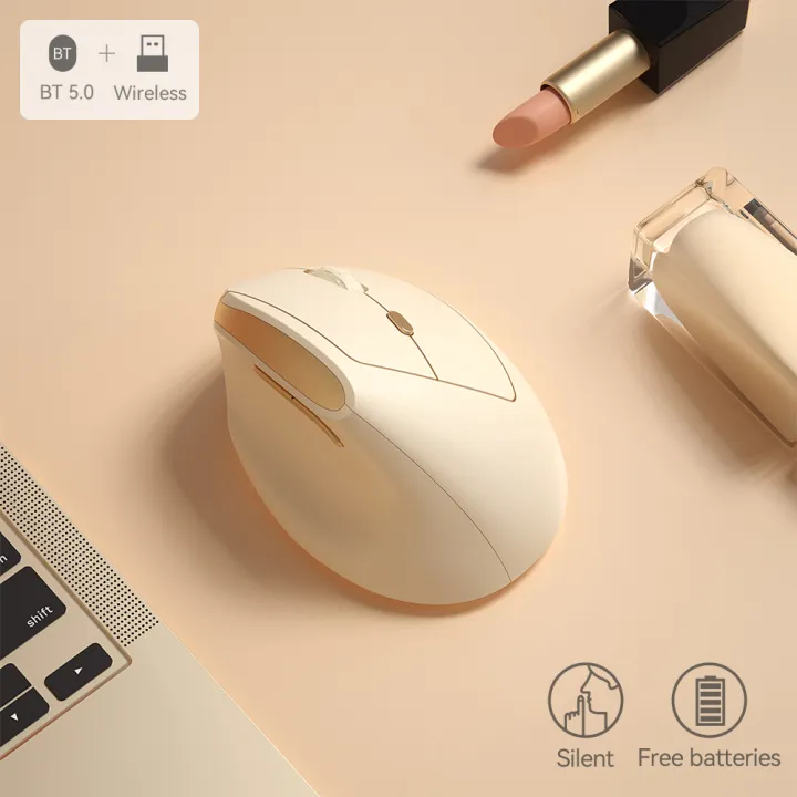 BOW MD190mini Dual-Mode Wireless Mouse Ergonomic 2.4G USB/Bluetooth Portable Colorful Silent Compact Mice for Desktop, Laptop and Tablet