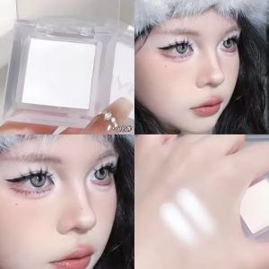 3Color Matte White Brightening Monochrome Eyeshadow Tray Long-lasting Delicate Makeup for All Skin Tones