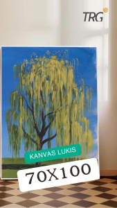 TRG Stretched Art Canvas Board 70x100 cm Watercolor Artist Acrylic Paint - Kanvas Putih Media Lukis Cat Air Akrilik Minyak Poster Siap Melukis Ukuran 70 x 100 TRG