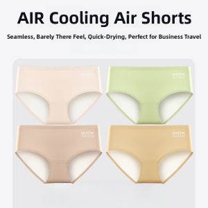 MiiOW | Pure Cotton Seamless Womens Underwear Breathable Mid-Waist Triangle Shorts Antibacterial Comfortable Briefs Female Teens