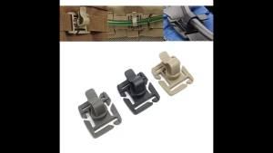 2/4PCS Drinking Tube Clip Rotatable Molle Hydration Bladder Drinking Tube Trap Hose Webbing Clip Molle Fits Camelbak-Water Pack