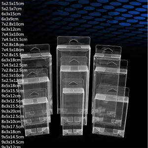 10pcs Multi size Hook Plastic Box PVC Packaging Box Candle Gift Packaging