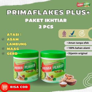 (PROMO TERBATAS) Paket 2 Primaflakes Bubur Sereal Bantu Atasi Magh Gerd dan Asam Lambung | Bubur Sereal Gandum Talbinah untuk Magh Kronis