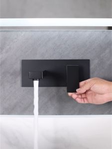 LONGKEN 304 stainless steel in-wall faucet American concealed faucet hotel bathroom hot and cold basin fauce