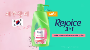 Lốc 5 dây 10 gói - Dầu Gội Rejoice Hương Hoa Hồng Jeju Hàn Quốc