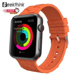 GEEKTHINK Sport Silicone Strap For Apple Watch Band 49mm 45mm 44mm 41mm42mm 40mm 38mm Magic Cube Bracelet For i Watch series 8 Ultra 7 6 se 5 4 3 accessories